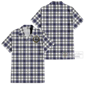 Hannay Tartan Cotton Hawaiian Shirt with Family Crest