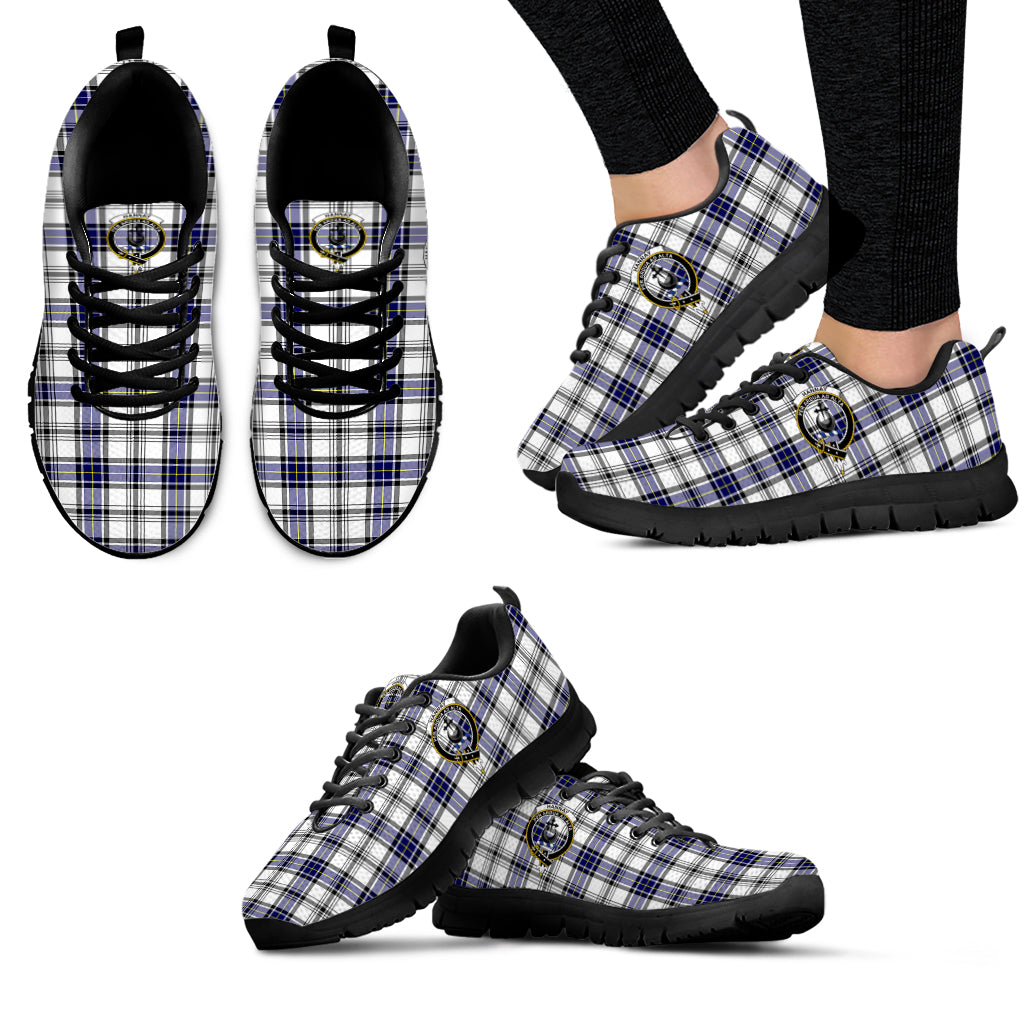 Hannay Tartan Sneakers with Family Crest - Tartan Vibes Clothing