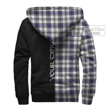 Hannay Tartan Sherpa Hoodie with Family Crest and Half Of Me Style