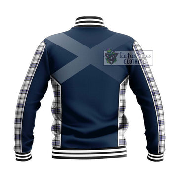 Hannay Tartan Baseball Jacket with Family Crest and Lion Rampant Vibes Sport Style