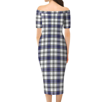 Hannay Tartan Off Shoulder Lady Dress