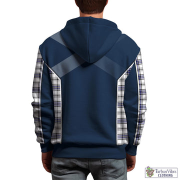 Hannay Tartan Hoodie with Family Crest and Scottish Thistle Vibes Sport Style