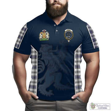 Hannay Tartan Men's Polo Shirt with Family Crest and Lion Rampant Vibes Sport Style