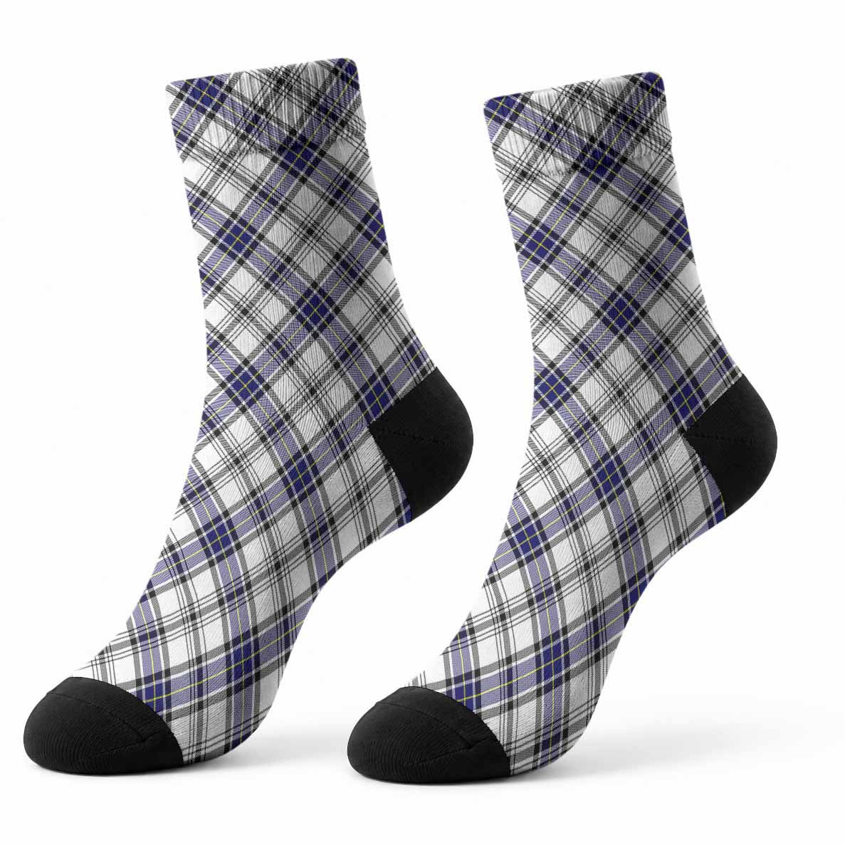 Hannay Tartan Crew Socks Cross Style - Tartan Vibes Clothing