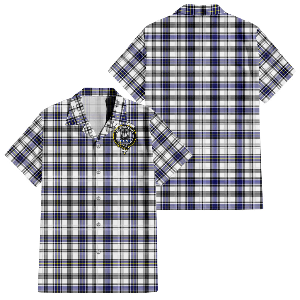 hannay-modern-tartan-short-sleeve-button-down-shirt-with-family-crest