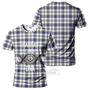 Hannay Tartan T-Shirt with Family Crest DNA In Me Style