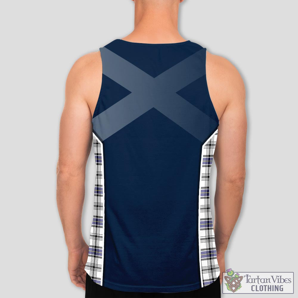 Tartan Vibes Clothing Hannay Modern Tartan Men's Tanks Top with Family Crest and Scottish Thistle Vibes Sport Style