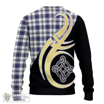 Hannay Tartan Ugly Sweater with Family Crest and Celtic Symbol Style