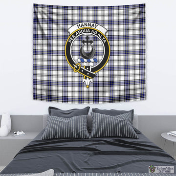 Hannay Tartan Tapestry Wall Hanging and Home Decor for Room with Family Crest