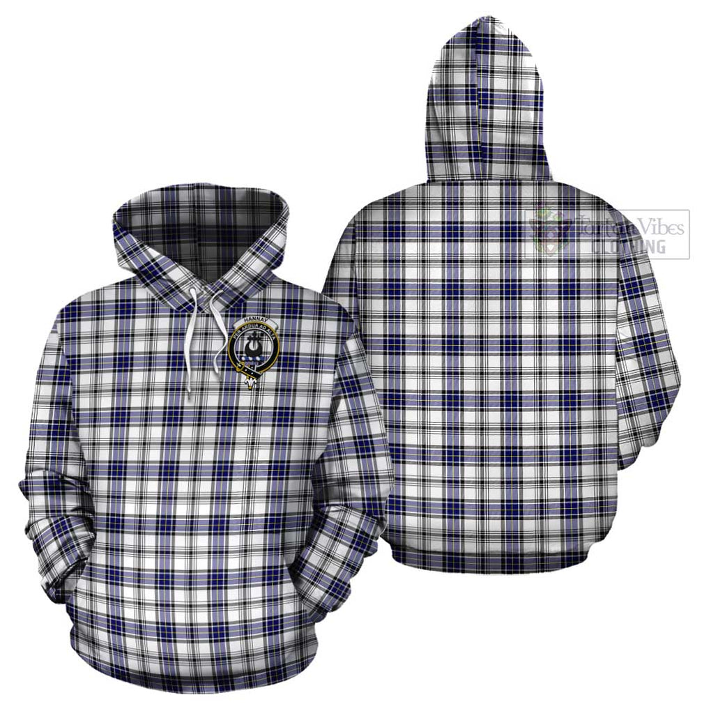 Hannay Tartan Cotton Hoodie with Family Crest Pullover Hoodie - Tartan Vibes Clothing