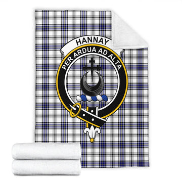 Hannay Tartan Blanket with Family Crest