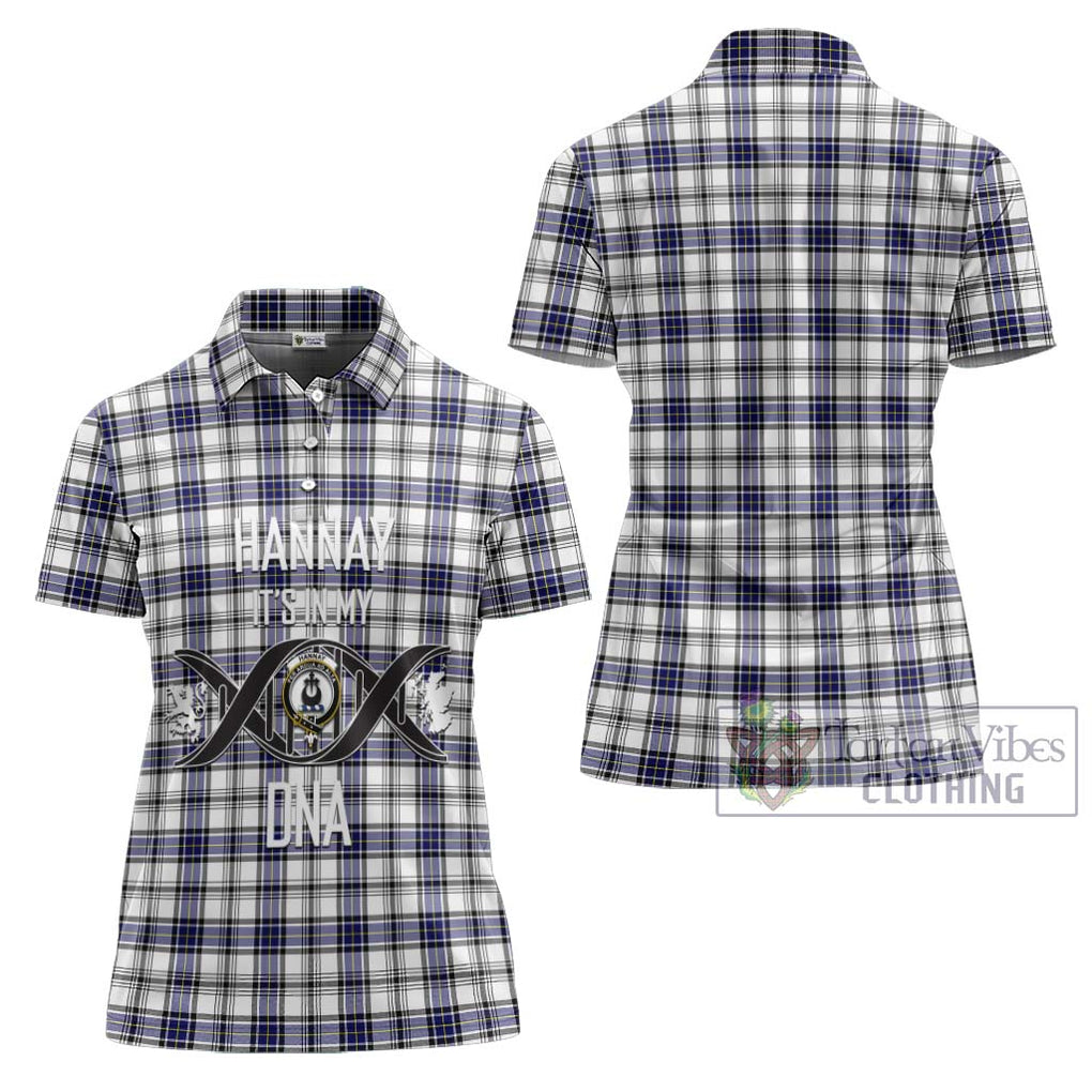 Hannay Tartan Women's Polo Shirt with Family Crest DNA In Me Style - Tartanvibesclothing Shop