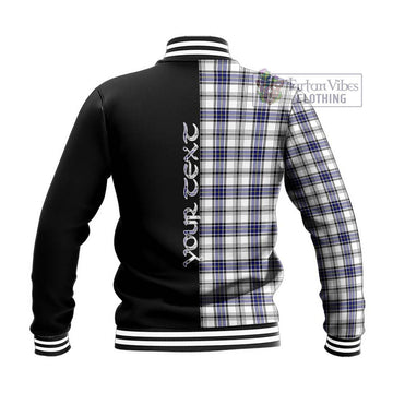 Hannay Tartan Baseball Jacket with Family Crest and Half Of Me Style