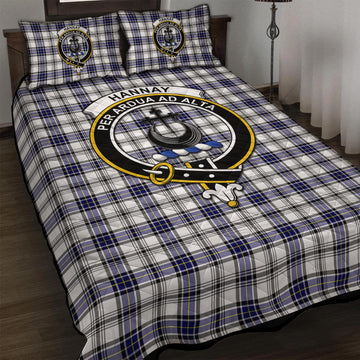 Hannay Tartan Quilt Bed Set with Family Crest