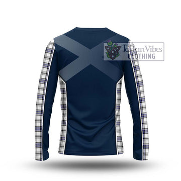 Hannay Tartan Long Sleeve T-Shirt with Family Crest and Lion Rampant Vibes Sport Style