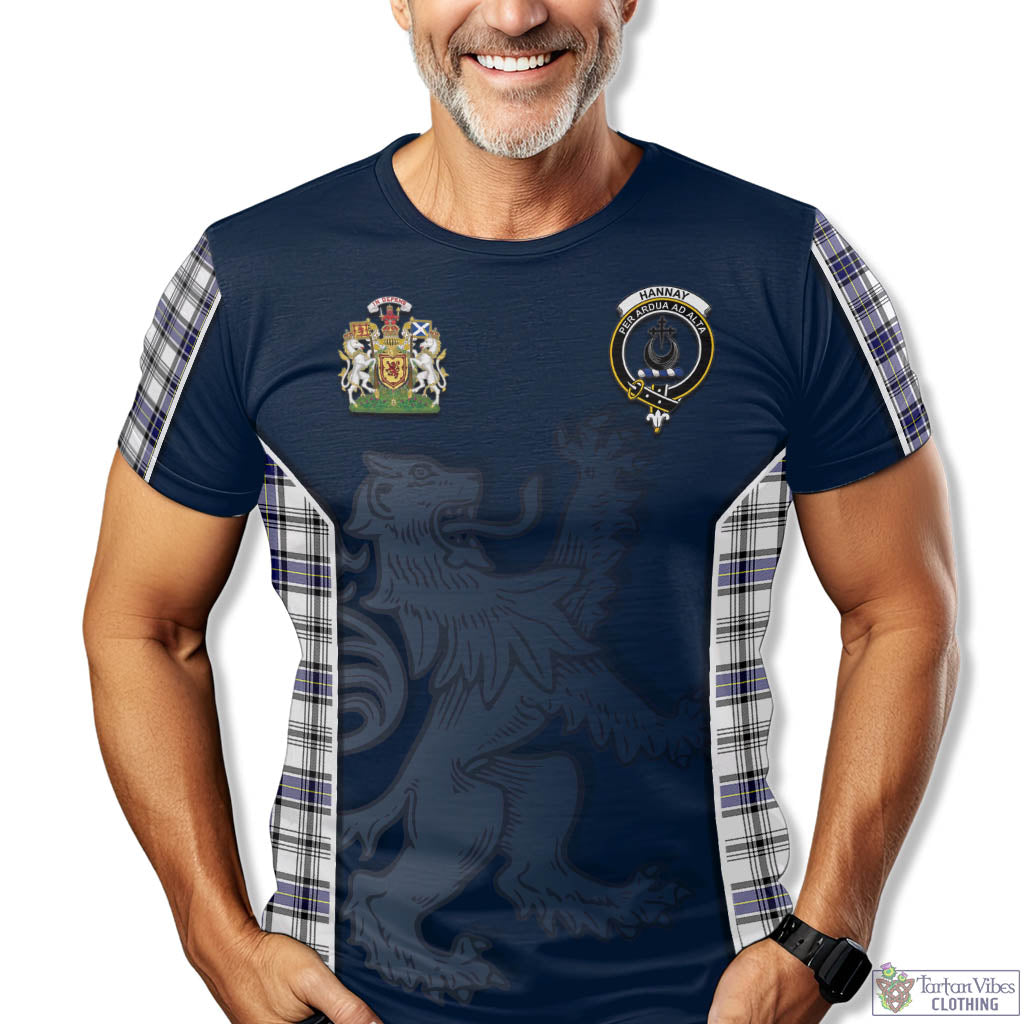 Tartan Vibes Clothing Hannay Modern Tartan T-Shirt with Family Crest and Lion Rampant Vibes Sport Style