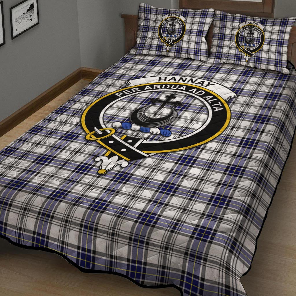 Hannay Tartan Quilt Bed Set with Family Crest - Tartan Vibes Clothing