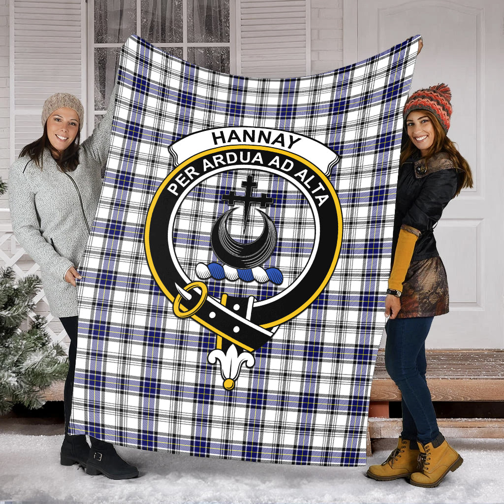 hannay-modern-tartab-blanket-with-family-crest