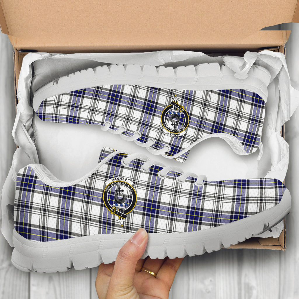 Hannay Tartan Sneakers with Family Crest - Tartan Vibes Clothing