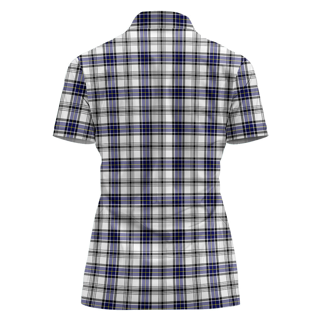 Hannay Tartan Polo Shirt with Family Crest For Women - Tartan Vibes Clothing