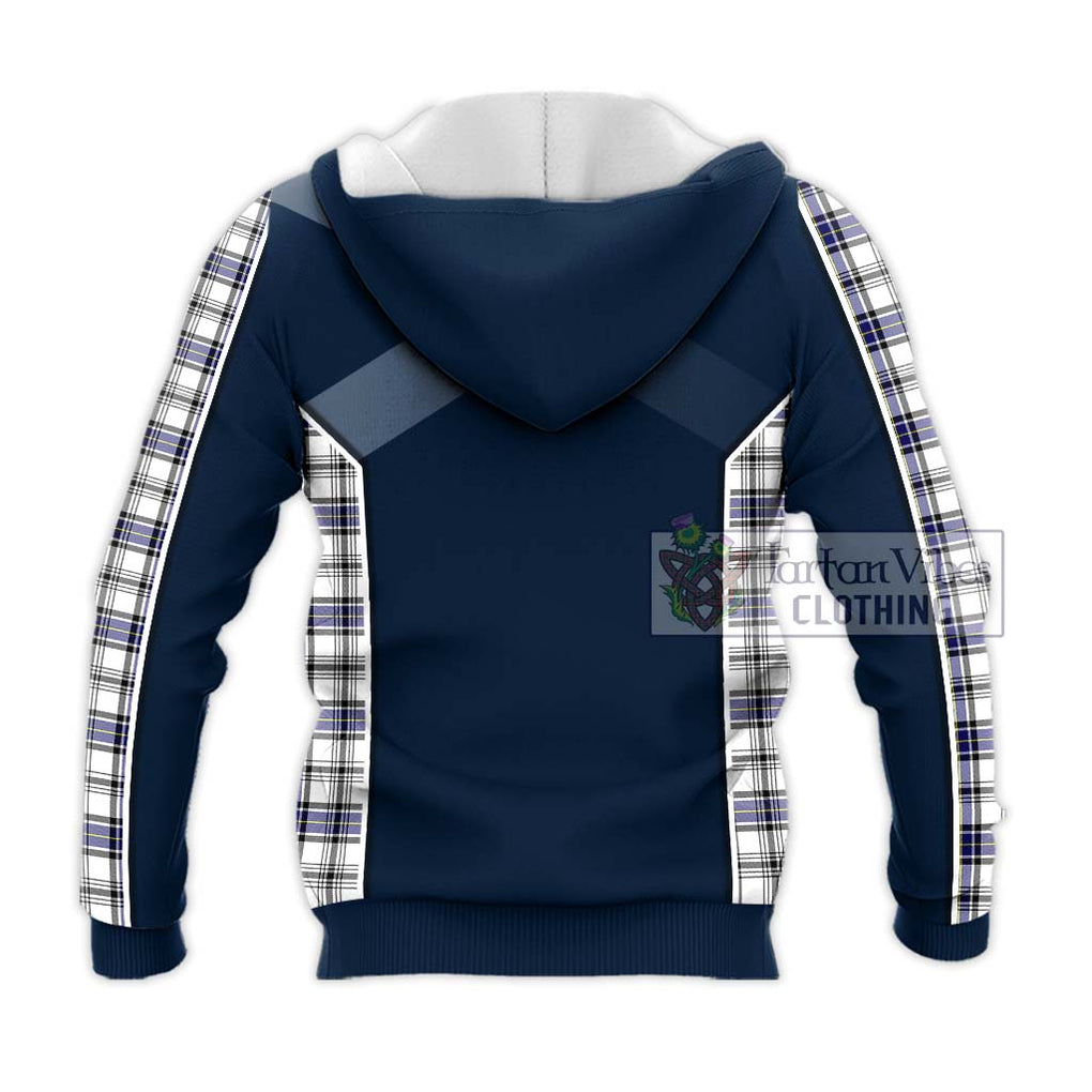 Hannay Tartan Knitted Hoodie with Family Crest and Lion Rampant Vibes Sport Style - Tartan Vibes Clothing