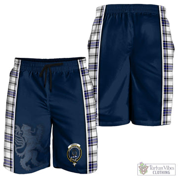 Hannay Modern Tartan Men's Shorts with Family Crest and Lion Rampant Vibes Sport Style