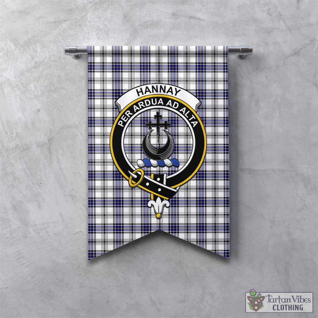 Tartan Vibes Clothing Hannay Modern Tartan Gonfalon, Tartan Banner with Family Crest