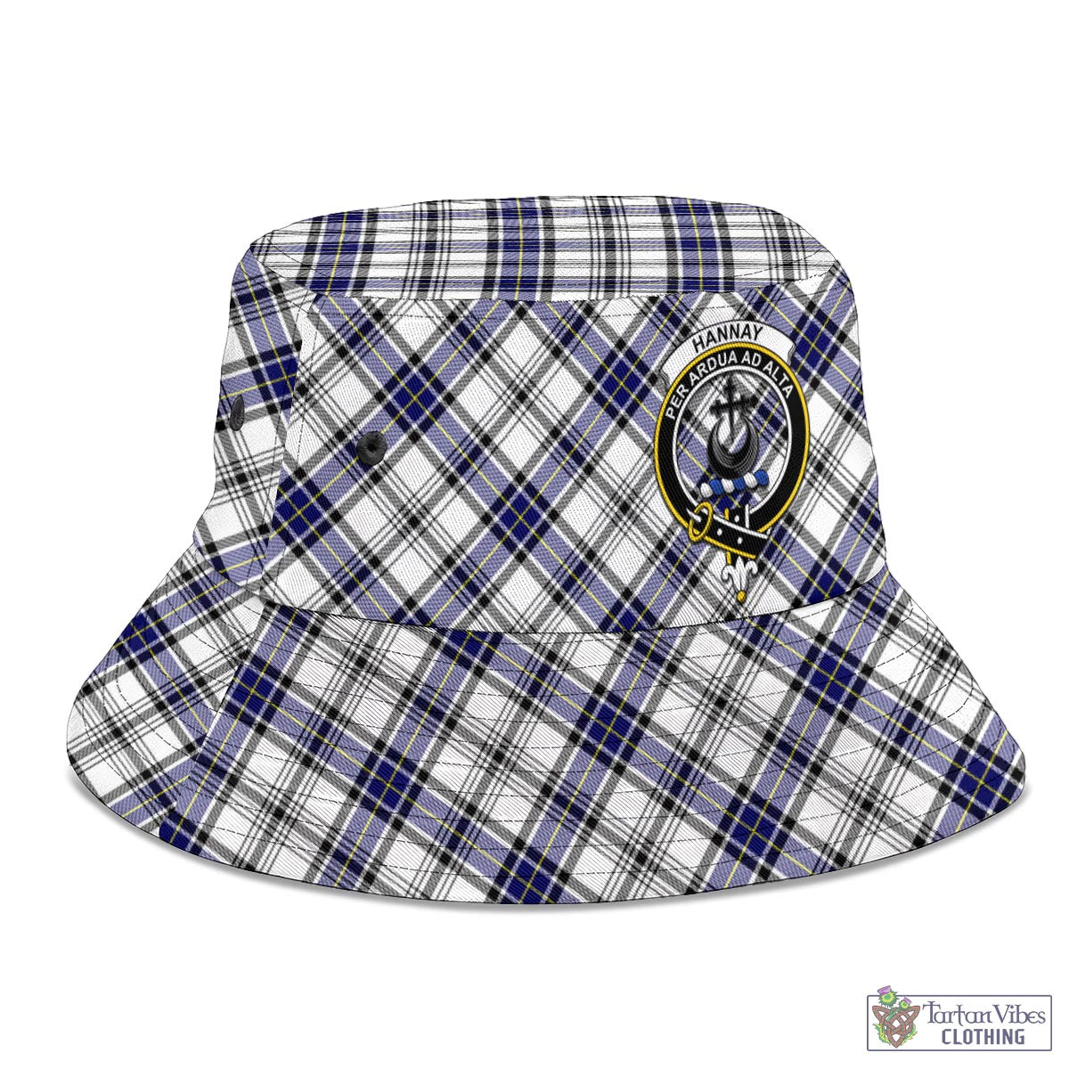 Tartan Vibes Clothing Hannay Modern Tartan Bucket Hat with Family Crest