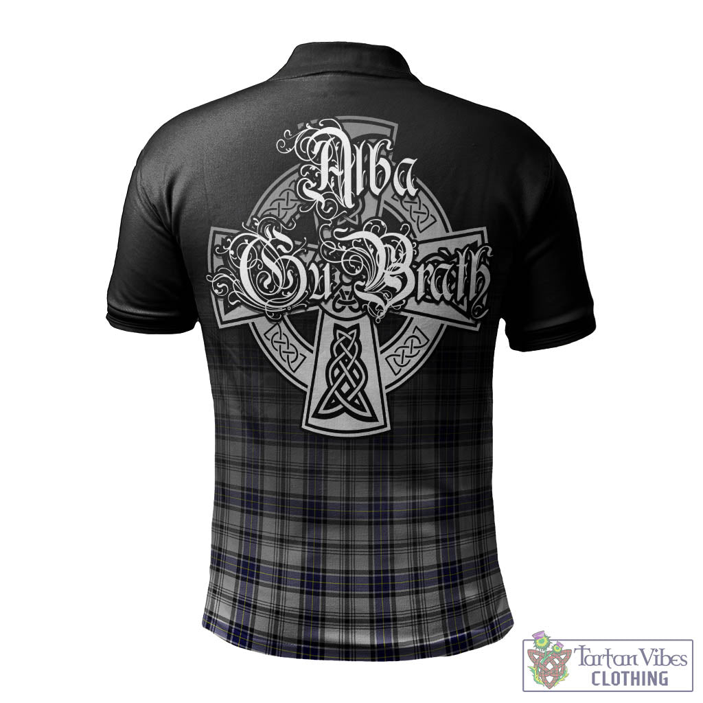 Tartan Vibes Clothing Hannay Modern Tartan Polo Shirt Featuring Alba Gu Brath Family Crest Celtic Inspired