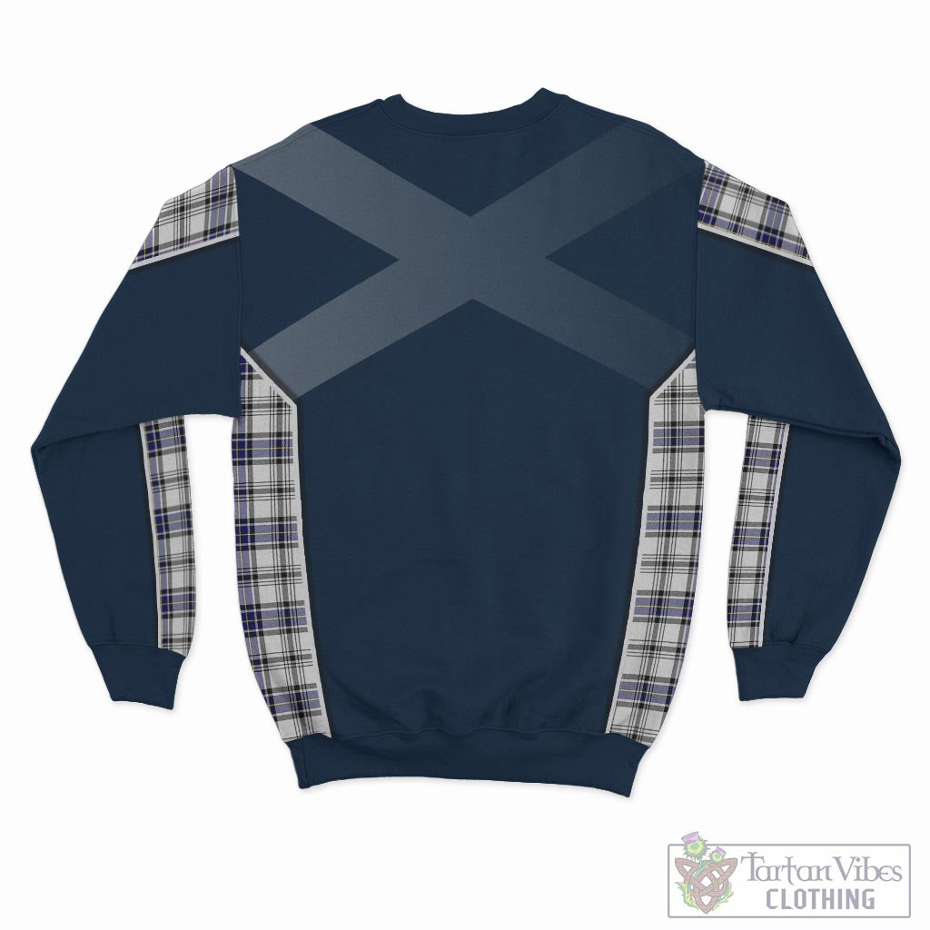 Tartan Vibes Clothing Hannay Modern Tartan Sweater with Family Crest and Lion Rampant Vibes Sport Style