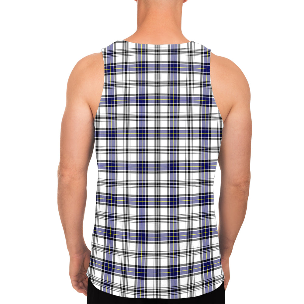 Hannay Tartan Mens Tank Top with Family Crest - Tartan Vibes Clothing