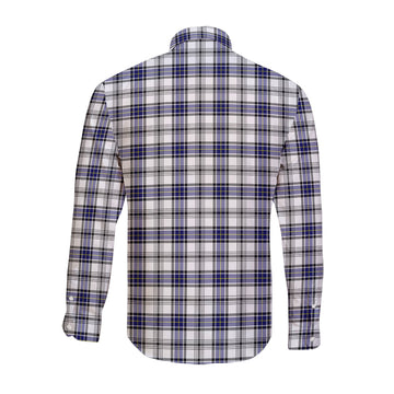 Hannay Modern Tartan Long Sleeve Button Up Shirt with Family Crest