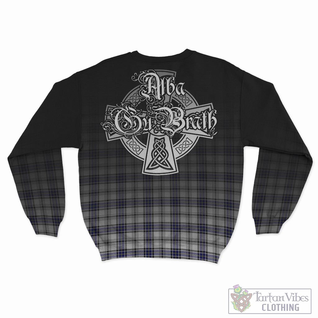 Tartan Vibes Clothing Hannay Modern Tartan Sweatshirt Featuring Alba Gu Brath Family Crest Celtic Inspired