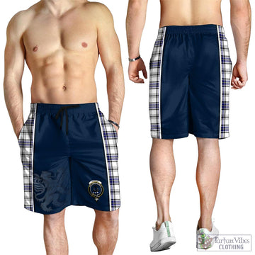 Hannay Modern Tartan Men's Shorts with Family Crest and Lion Rampant Vibes Sport Style