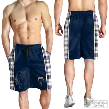 Hannay Modern Tartan Men's Shorts with Family Crest and Scottish Thistle Vibes Sport Style