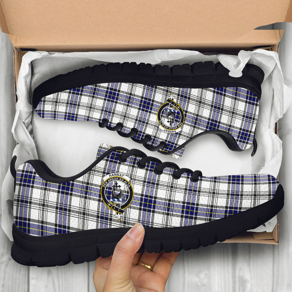 Hannay Tartan Sneakers with Family Crest - Tartan Vibes Clothing