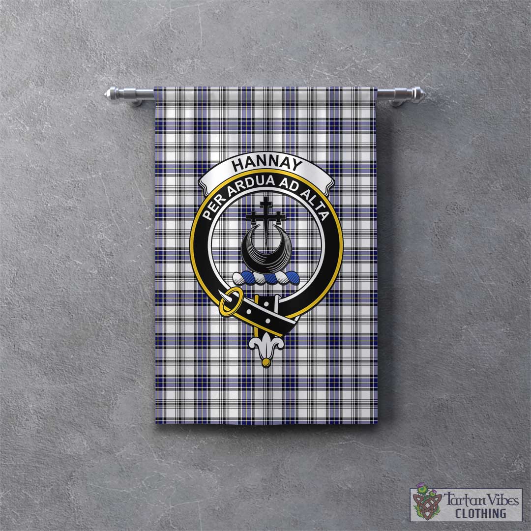 Tartan Vibes Clothing Hannay Modern Tartan Gonfalon, Tartan Banner with Family Crest