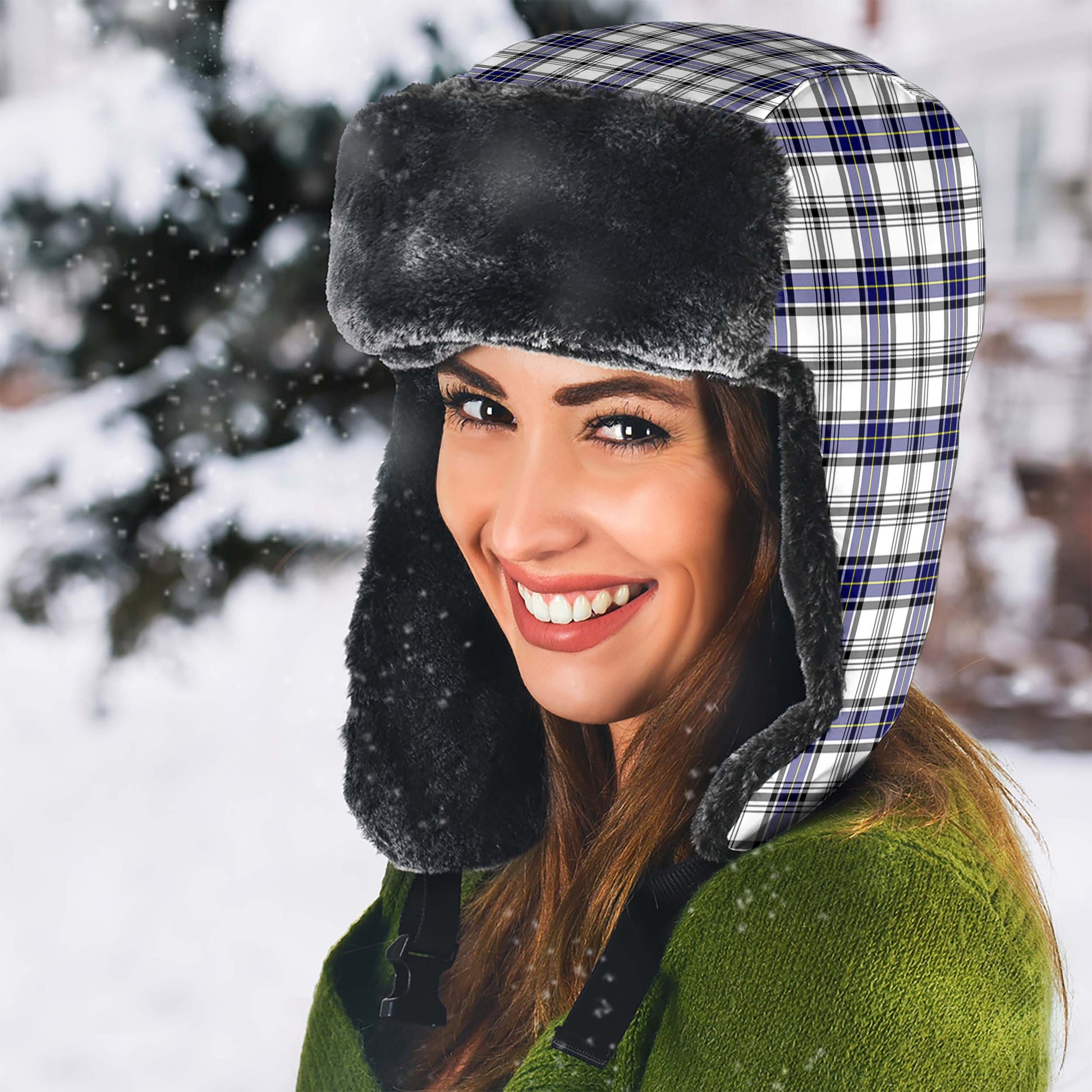 Hannay Modern Tartan Winter Trapper Hat - Tartanvibesclothing