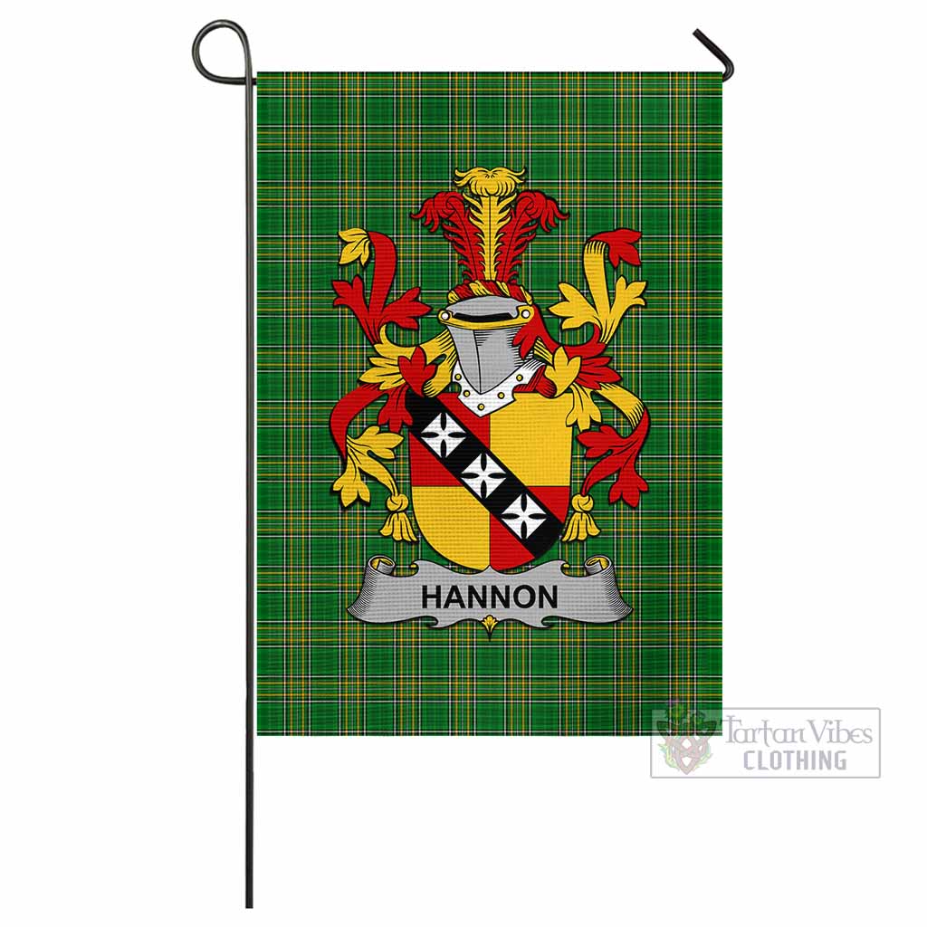 Tartan Vibes Clothing Hannon Irish Clan Flag with Coat of Arms