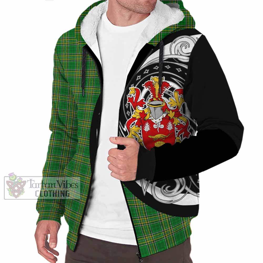 Hanraghan Irish Clan Sherpa Hoodie Celtic Circle Style - Tartan Vibes Clothing