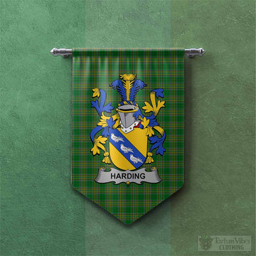 Harding Irish Clan Tartan Gonfalon, Tartan Banner with Coat of Arms Chevron - Tartan Vibes Clothing