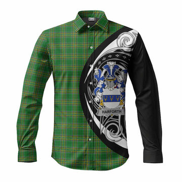 Harforth Irish Clan Long Sleeve Button Shirt Celtic Circle Style Men's Shirt S - Tartan Vibes Clothing