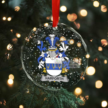 Harforth Irish Clan Christmas Glass Ornament with Coat of Arms