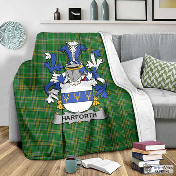 Harforth Irish Clan Tartan Blanket with Coat of Arms - Tartan Vibes Clothing
