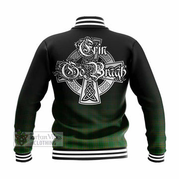 Harforth Irish Clan Baseball Jacket with Coat of Arms Erin Go Bragh Celtic Inspired - Tartan Vibes Clothing