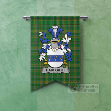 Harforth Irish Clan Tartan Gonfalon, Tartan Banner with Coat of Arms Fishtail - Tartan Vibes Clothing