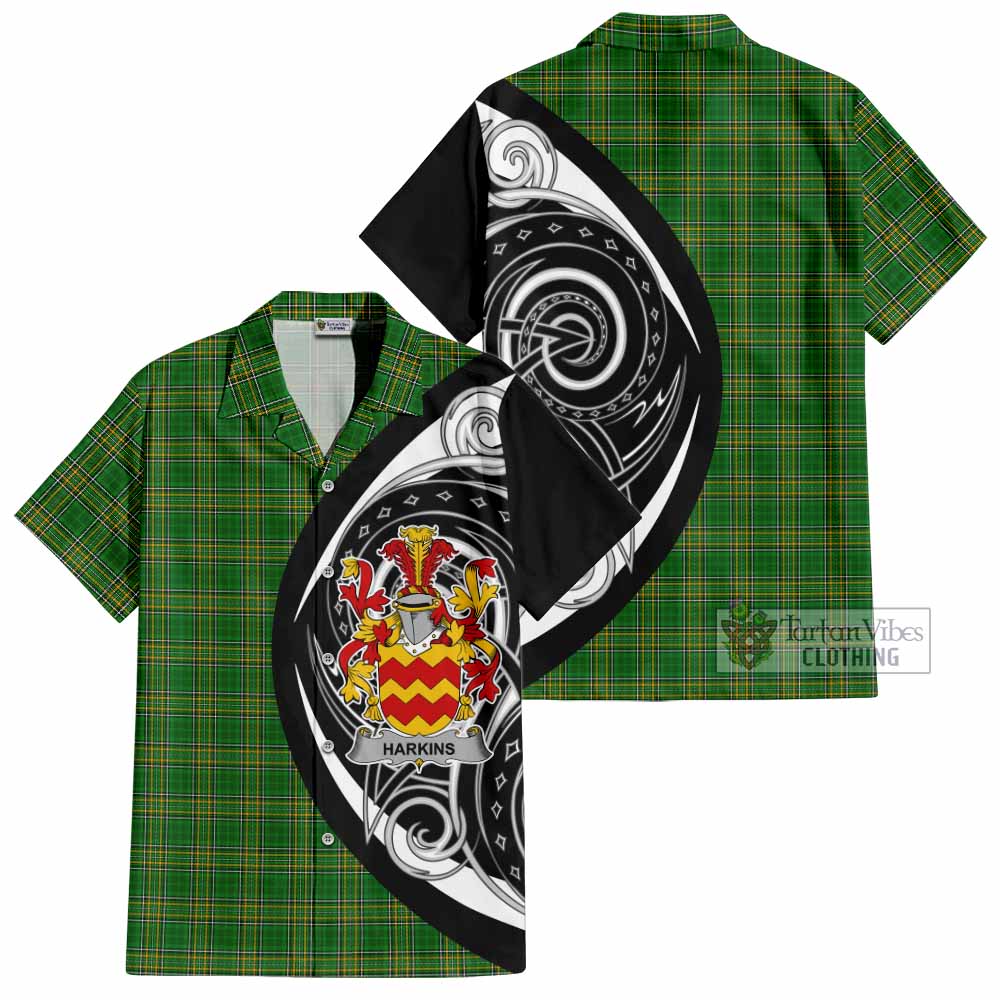 Harkins Irish Clan Hawaiian Shirt Celtic Circle Style - Tartan Vibes Clothing