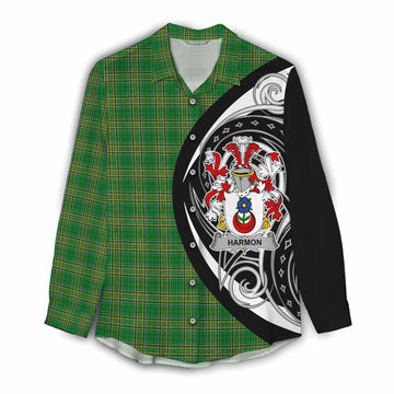 Harmon Irish Clan Women's Casual Shirt Celtic Circle Style Female - Tartan Vibes Clothing
