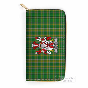 Harne Irish Clan Tartan Women's Leather Wallet with Coat of Arms One Size 19.7*10.5*3.5 cm - Tartan Vibes Clothing