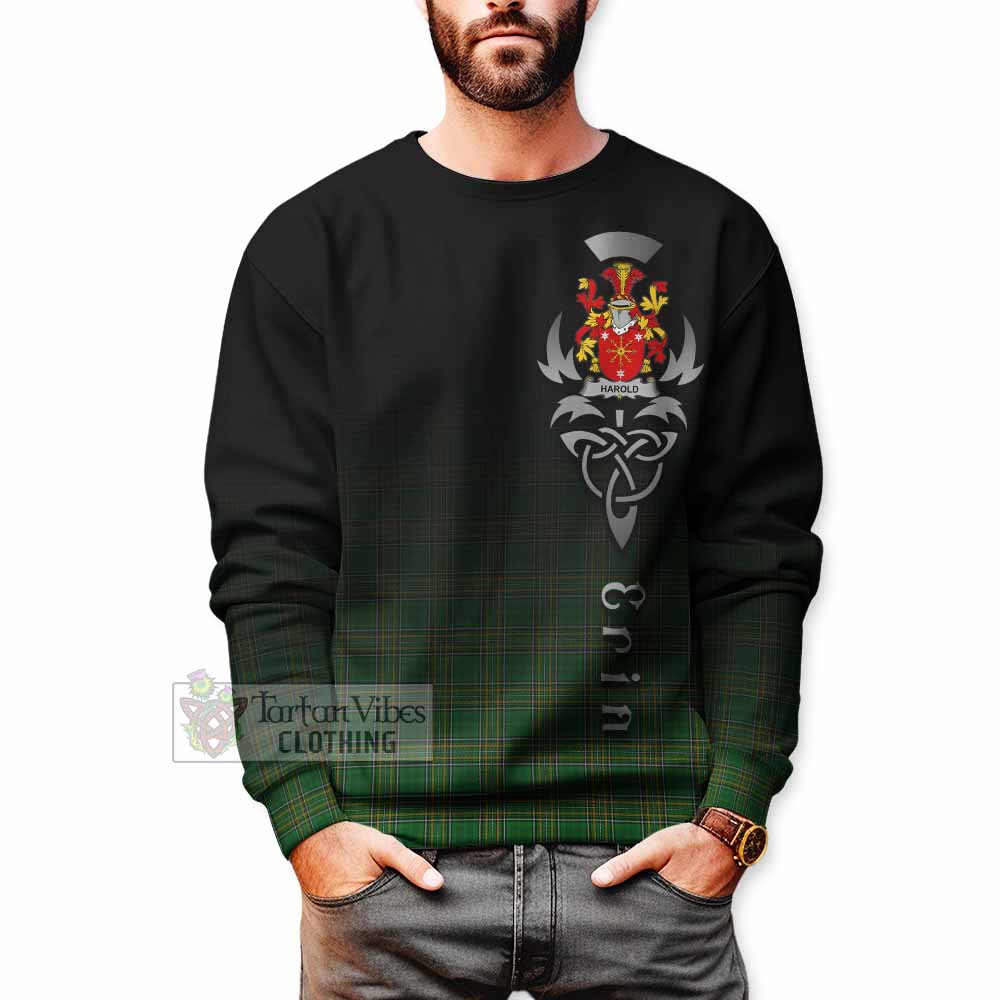 Harold Irish Clan Sweatshirt with Coat of Arms Erin Go Bragh Celtic Inspired - Tartan Vibes Clothing